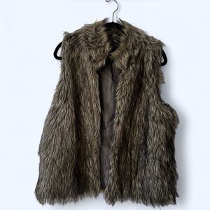 New Directions Faux Fur Teddy Jacket - Brown